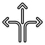 arrows depicting flexibility